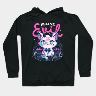 Feline Evil - Cute Dark Funny Evil Cat Gift Hoodie